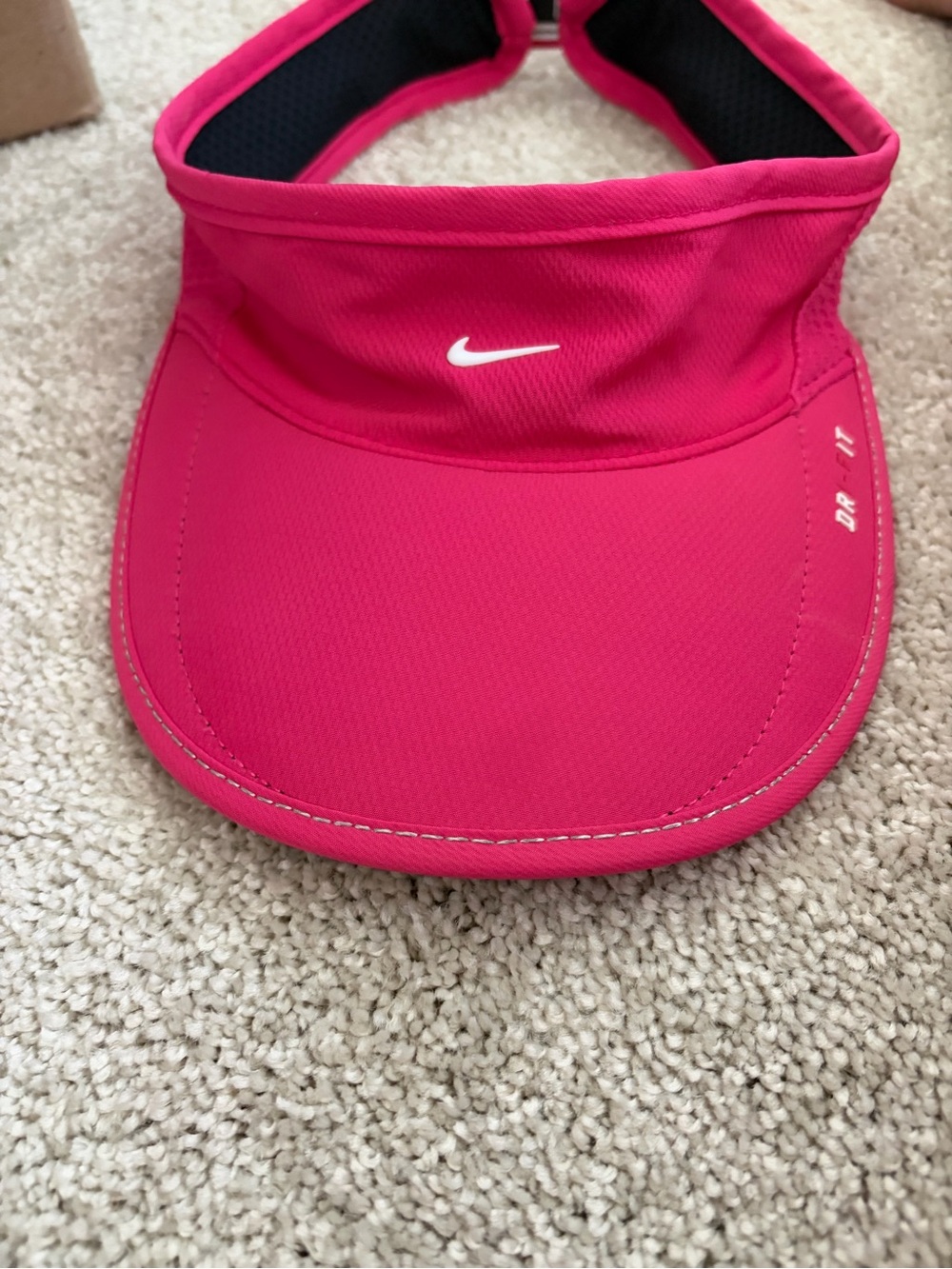 Nike Hot Pink Visor with White Swoosh